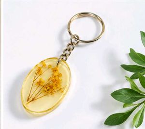 Resin Keychain with Dried Flowers
