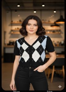 Argyle Knit Top - Trendy & Chic