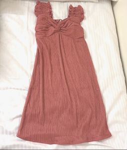 Sweetheart Neck Pink Dress