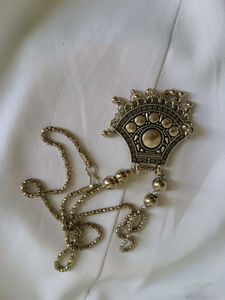 Bohemian Oxidized Silver Pendant Necklace