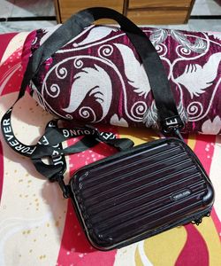 Black Mini Suitcase Crossbody Bag