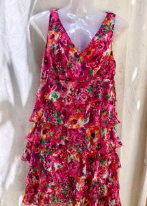 Women's Floral Tiered Ruffle Dress