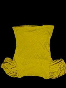 Mustard Yellow Puff Sleeve Top