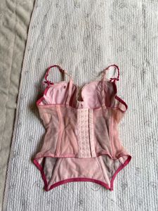 leopard print lace corset top