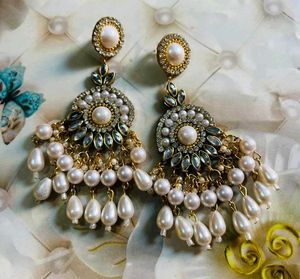 Fancy Party Wear Havey Long Size Earrings