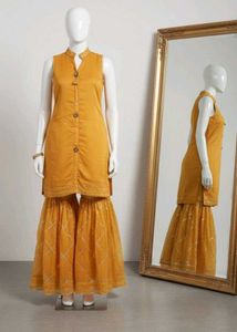Mustard Kurta Sharara Set😍