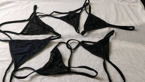 Black Lace Bikini Panties Set