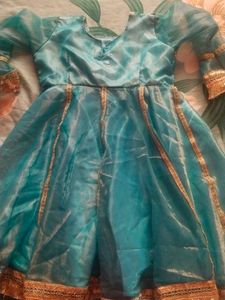 Stunning Teal Sequined Lehenga Choli