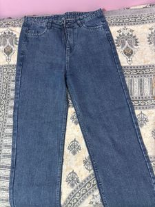 dark blue wide leg jeans