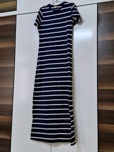 Navy Blue Tshirt Dress Long