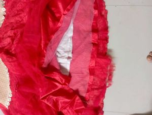 Red &amp; Cream long frock