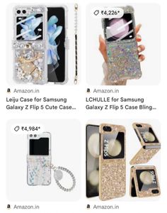 Rhinestone Bow Samsung ZFlip5 Phone Case
