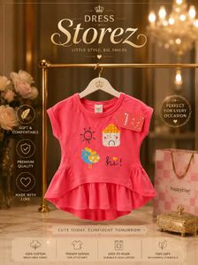 Cute Pink T-Shirt for Girls free shipping 😊