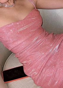 Pink Shimmer Party Dress
