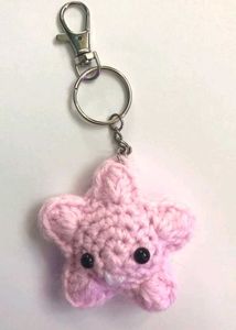 Cute Crochet Star Keychain