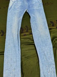 Light Wash Embellished Jeans