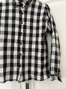 Classic Black &amp; White Plaid Shirt
