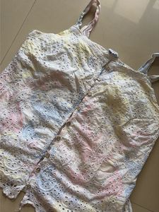 Pure cotton sleeveless top- Chic Eyelet Floral Top
