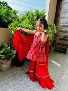 Beautiful Red Ethnic Dress for Girls