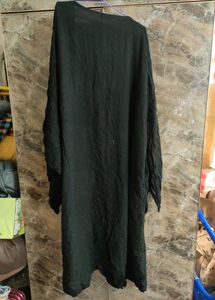 Full Length Shrug With Flared Sleeves With Pocket