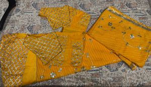 Yellow Embroidered Lehenga Choli Set