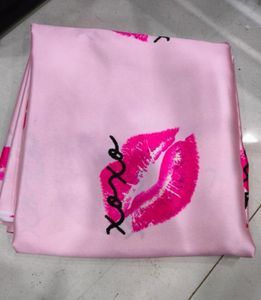 Pink Lips Saree with Bold Print