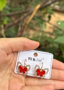 Cute Red Butterfly Earrings
