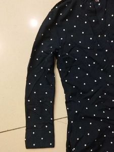 Chic Navy Polka Dot Dress