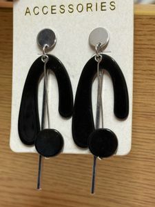 Unique Black Dangle Earrings