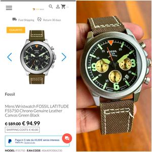 Fossil Latitude Chronograph Watch