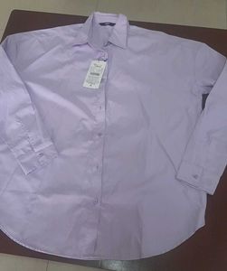 NEW WITH TAG -Lavender Oversized Button-Up Shirt