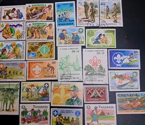 Collection of 25 SCOUT stamps