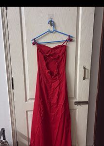 Ralph Lauren Dupe- Red A-Line Midi Dress