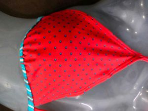 Red Polka Do🤎t Bikini Top