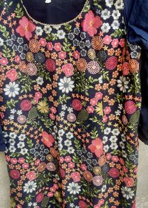 Embroidered Navy Blue garara set heavy