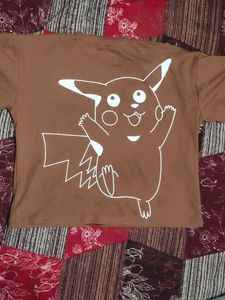 Brown Graphic Print T-Shirt