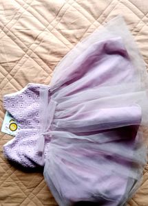 🫴🏻offer Lavender Tutu Dress with Lace Bo