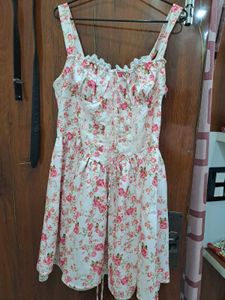Floral Print Corset Mini Savana Dress