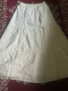 vintage white Light Green Ethnic Skirt❤️✨