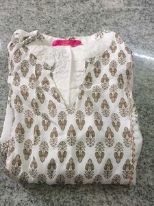 Elegant White Printed Kurta