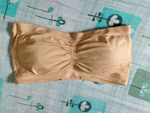 Strapless Beige Bra with Removable Straps