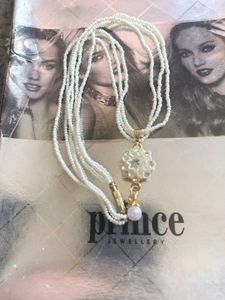 Vintage Pearl &amp; Crystal Flower Necklace