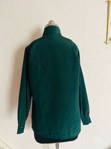 Elegant Green High Neck Blouse