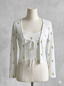 Floral Print Ribbed Knit Top