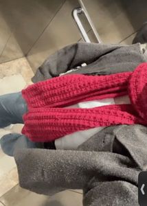 cute red scarf