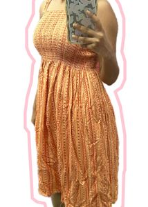 Bohemian Print Cute Dress | Size : XS