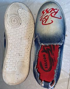 New Falcon Big Boss Denim Slip-On Shoes | Size 6