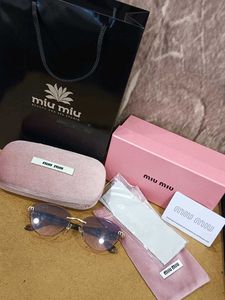 Miu-Miu Sunglasses - Pink Oval Fram