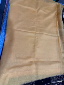 Elegant Yellow Saree with Embellished Border