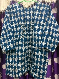 Stylish Blue Printed Kurta